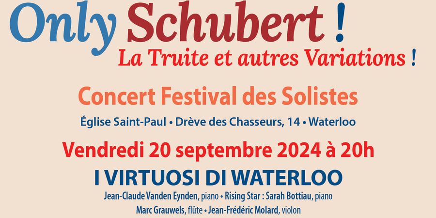 image - Only Schubert! La Truite et autres Variations