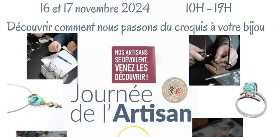 image - Journée de l'Artisan, pendant tout un weekend Entrez dans les coulisses de l’artisanat !