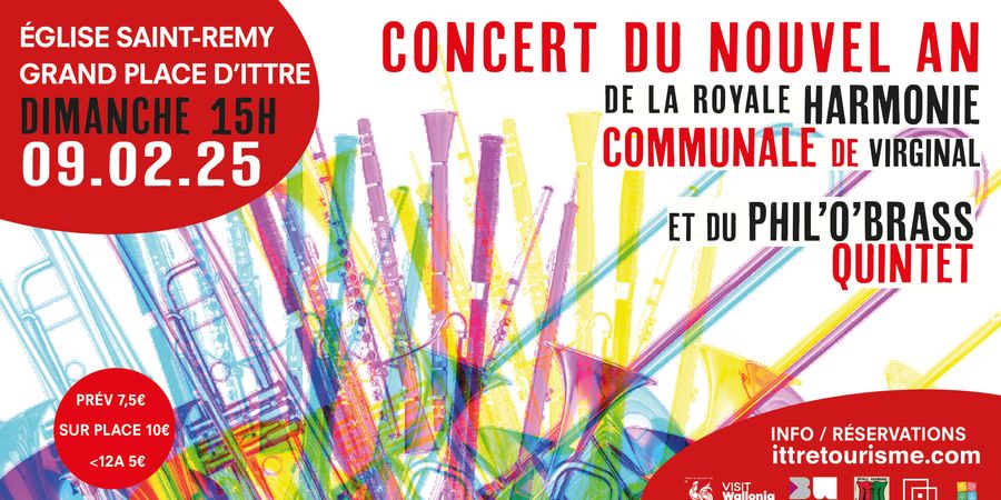 image - Concert du Nouvel An - Royale Harmonie Communale de Virginal • Phil'O'Brass Quintet