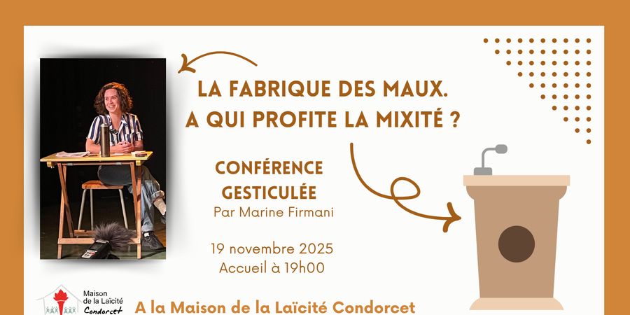 image - Conférence gestoculée: La fabrique des maux. A qui profite la mixité?