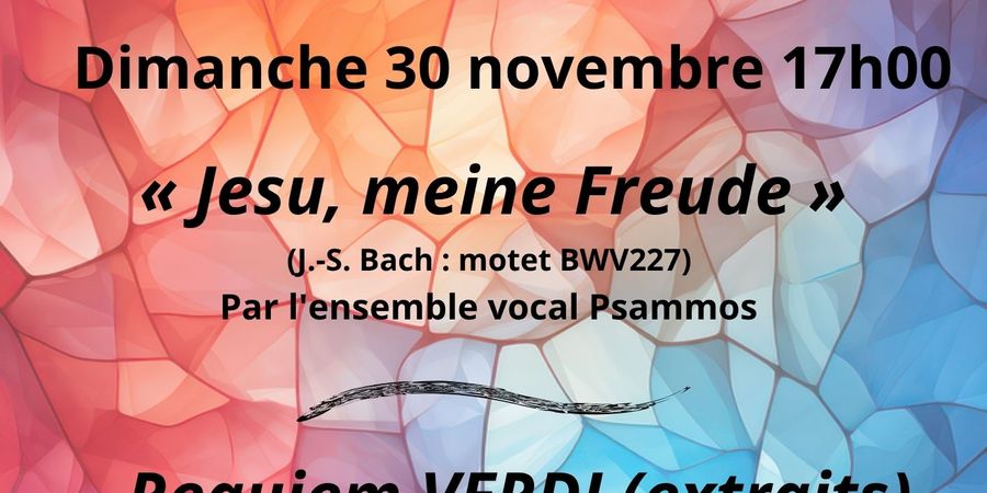 image - Concert : Jesu, meine Freude (JS Bach) et Requiem de Verdi (extraits)