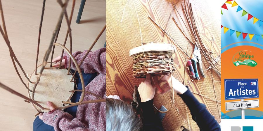 image - Place aux Artistes à la Hulpe | Atelier parent/enfant - atelier de tressage de panier en osier.