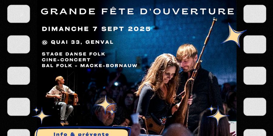 image - Grande fête : stage danse folk - ciné-concert - bal folk avec musique live